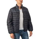 Alpine Swiss Niko Men’s Puffer Jacket Warm Down Alternative Insulated Coat – Black Gray