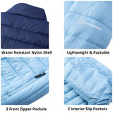 Alpine Swiss Niko Men’s Puffer Jacket Warm Down Alternative Insulated Coat – Sky Blue Navy