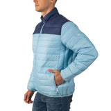 Alpine Swiss Niko Men’s Puffer Jacket Warm Down Alternative Insulated Coat – Sky Blue Navy