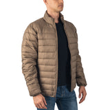 Alpine Swiss Niko Men’s Puffer Jacket Warm Down Alternative Insulated Coat – Taupe