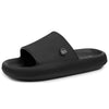 Alpine Swiss Omar Mens Slides Pillow Slippers Ultra Cushioned Cloud Slide Sandal – Black