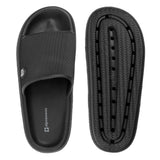 Alpine Swiss Omar Mens Slides Pillow Slippers Ultra Cushioned Cloud Slide Sandal – Black