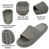Alpine Swiss Omar Mens Slides Pillow Slippers Ultra Cushioned Cloud Slide Sandal – Olive