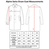 Alpine Swiss Orson Mens Wool Blend Top Coat Winter Car Coat Long Tailored Jacket – Black