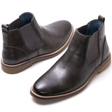 Alpine Swiss Mens Owen Chelsea Boots Pull Up Ankle Boot Genuine Leather Lined – Gray