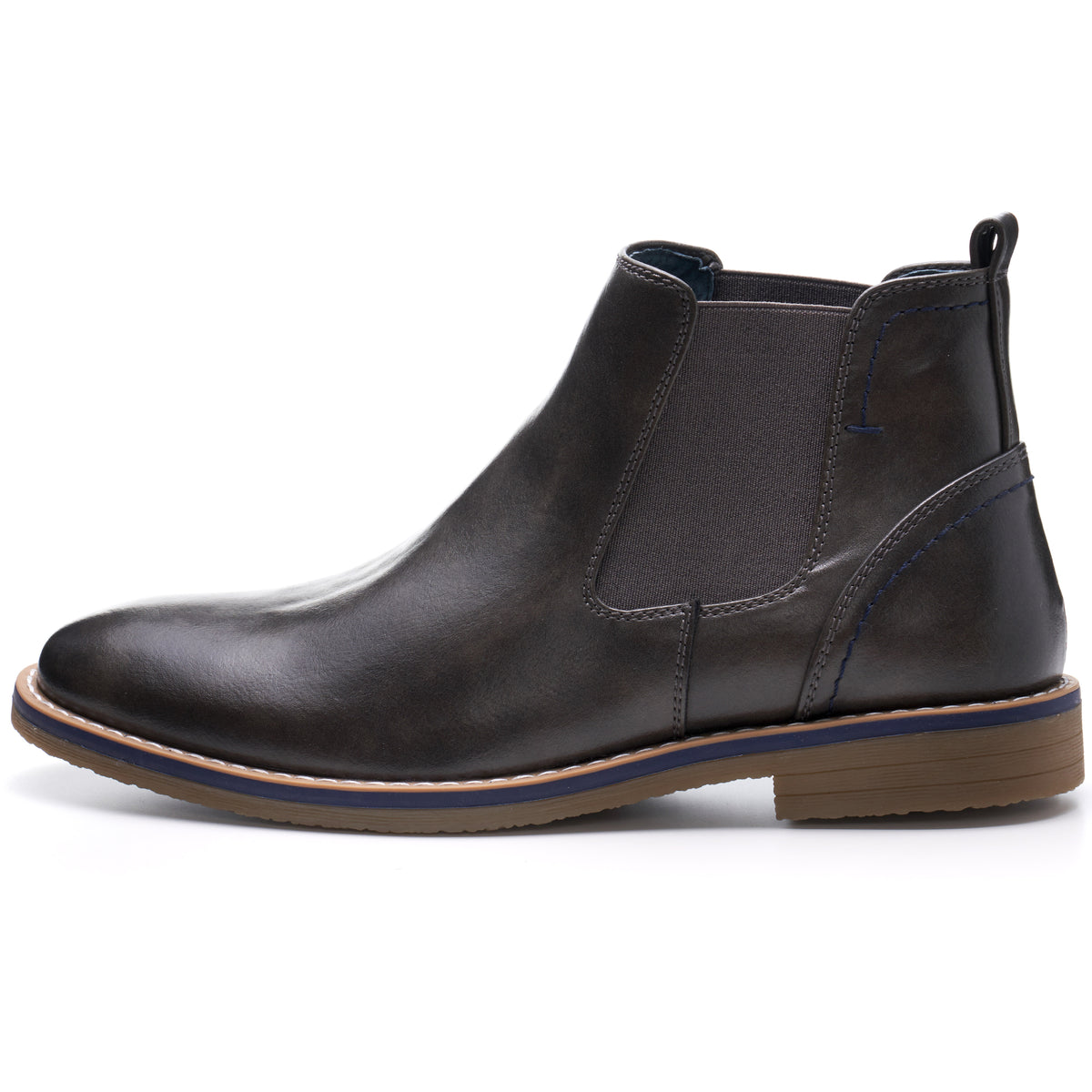 Alpine Swiss Mens Owen Chelsea Boots Pull Up Ankle Boot Genuine Leather Lined – Gray