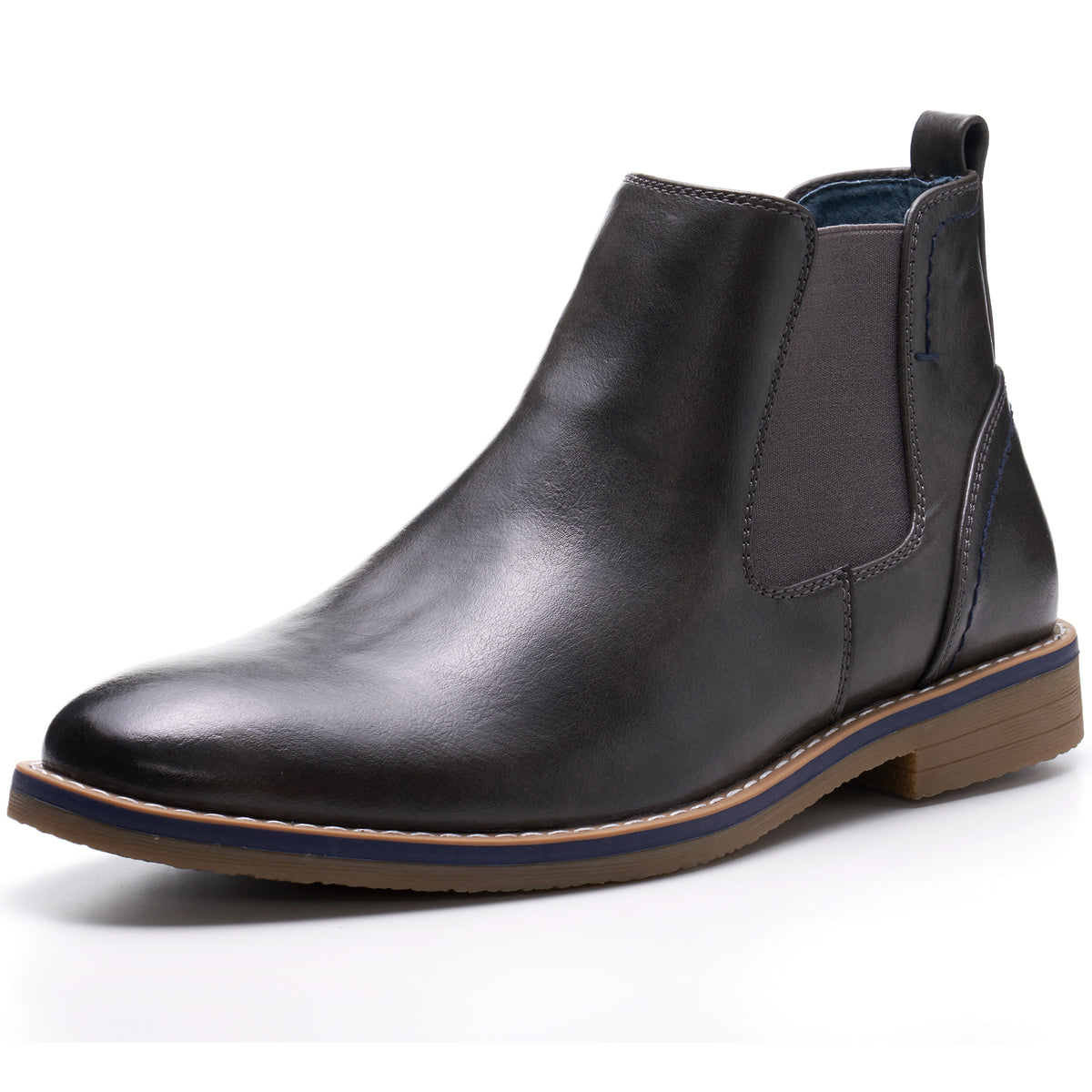 Alpine Swiss Mens Owen Chelsea Boots Pull Up Ankle Boot Genuine Leather Lined – Gray