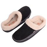 Alpine Swiss Mens Memory Foam Clog Slippers Fleece Fuzzy Slip On House Shoes – Black