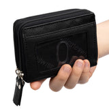 Alpine Swiss Womens Accordion Organizer Wallet Leather Credit Card Case ID – Black