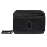 Alpine Swiss Womens Accordion Organizer Wallet Leather Credit Card Case ID – Black