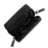 Alpine Swiss Womens Accordion Organizer Wallet Leather Credit Card Case ID – Black