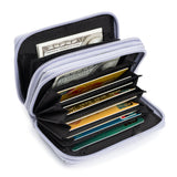 Alpine Swiss Womens Accordion Organizer Wallet Leather Credit Card Case ID – Lilac