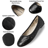 Alpine Swiss Pentunia Womens Ballet Flats Ballerina Slippers Round Slip On Shoes – Black