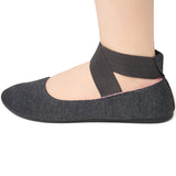 Alpine Swiss Peony Ballet Flats Shoes For Women Elastic Ankle Strap Flats Round – Gray