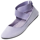 Alpine Swiss Peony Ballet Flats Shoes For Women Elastic Ankle Strap Flats Round – Lilac