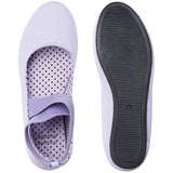 Alpine Swiss Peony Ballet Flats Shoes For Women Elastic Ankle Strap Flats Round – Lilac