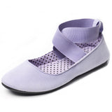 Alpine Swiss Peony Ballet Flats Shoes For Women Elastic Ankle Strap Flats Round – Lilac