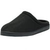 Alpine Swiss Wide Mens Fleece Clog Slippers – Black