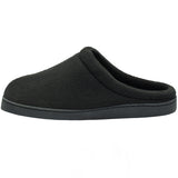 Alpine Swiss Wide Mens Fleece Clog Slippers – Black