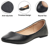Alpine Swiss Pierina Womens Classic Round Toe Ballet Flats Work Slip On Shoes – Black