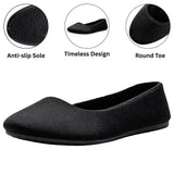 Alpine Swiss Pierina Womens Classic Round Toe Ballet Flats Work Slip On Shoes – Jersey Black