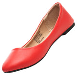 Alpine Swiss Pierina Womens Classic Round Toe Ballet Flats Work Slip On Shoes – Red