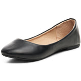 Alpine Swiss Pierina Womens Classic Round Toe Ballet Flats Work Slip On Shoes – Black