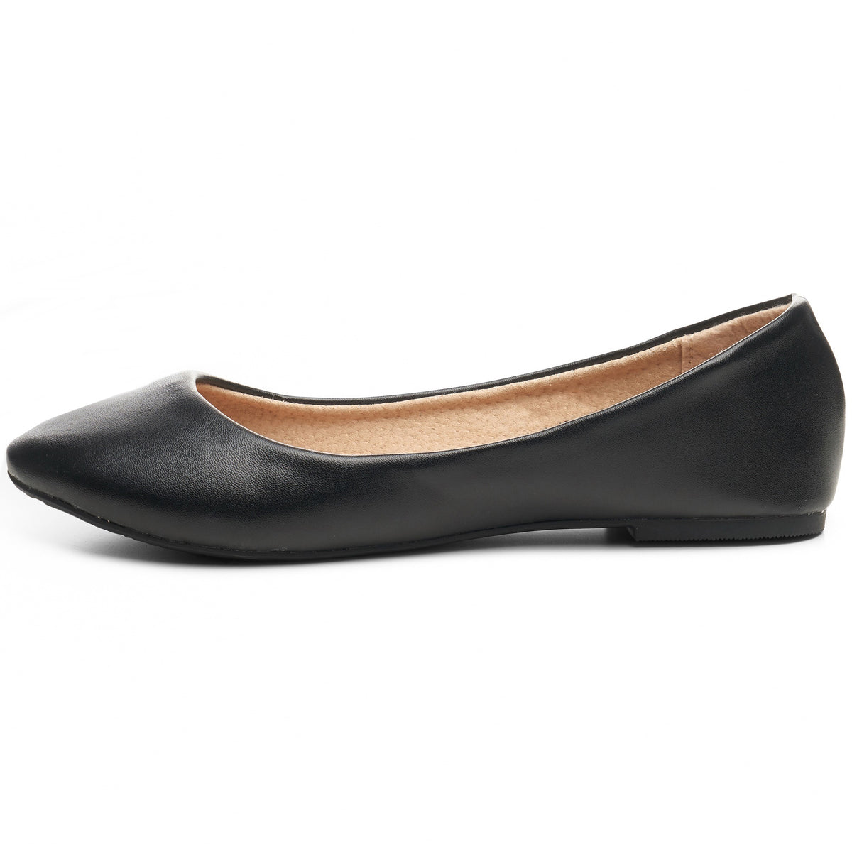Alpine Swiss Pierina Womens Classic Round Toe Ballet Flats Work Slip On Shoes – Black