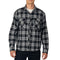 Alpine Swiss Men Plaid Flannel Shirt Jacket Button Down Long Sleeve Cotton Blend – Black Gray
