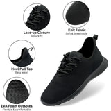 Alpine Swiss Mens Knit Fashion Sneakers Lightweight Athletic Walking Tennis Shoes – Black