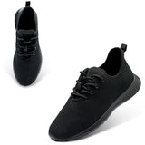 Alpine Swiss Mens Knit Fashion Sneakers Lightweight Athletic Walking Tennis Shoes – Black