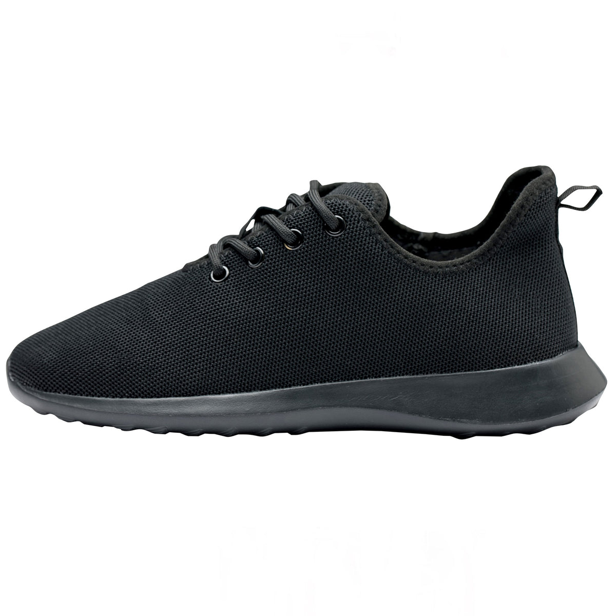Alpine Swiss Mens Knit Fashion Sneakers Lightweight Athletic Walking Tennis Shoes – Black