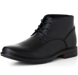 Alpine Swiss Mens Ankle Boots Dressy Casual Leather Lined Dress Shoes Lace up – Black
