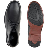 Alpine Swiss Mens Ankle Boots Dressy Casual Leather Lined Dress Shoes Lace up – Black
