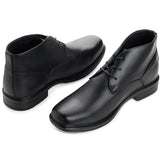 Alpine Swiss Mens Ankle Boots Dressy Casual Leather Lined Dress Shoes Lace up – Black