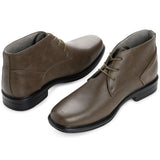 Alpine Swiss Mens Ankle Boots Dressy Casual Leather Lined Dress Shoes Lace up – Gray