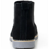 Alpine Swiss Mens Chelsea Boots Genuine Suede Dress Ankle Boots Wingtip Shoes – Black