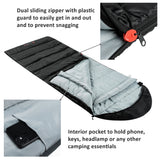 Alpine Swiss Sleeping Bag Adult Waterproof All Season Camping Backpacking Hiking – Black