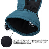 Alpine Swiss Mens Waterproof Gauntlet Ski Gloves Winter Sport Snow Board Windproof – Blue