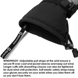 Alpine Swiss Mens Waterproof Gauntlet Ski Gloves Winter Sport Snow Board Windproof – Camo