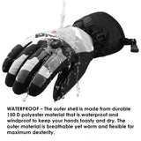 Alpine Swiss Mens Waterproof Gauntlet Ski Gloves Winter Sport Snow Board Windproof – Camo