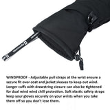 Alpine Swiss Mens Waterproof Gauntlet Ski Gloves Winter Sport Snow Board Windproof – Black
