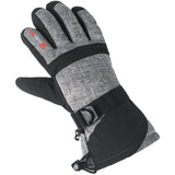 Alpine Swiss Mens Waterproof Gauntlet Ski Gloves Winter Sport Snow Board Windproof – Gray