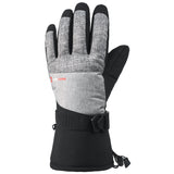 Alpine Swiss Mens Waterproof Gauntlet Ski Gloves Winter Sport Snow Board Windproof – Light Gray