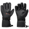 Alpine Swiss Mens Waterproof Snow Gloves Zipper Pockets Winter Sport Mittens – Black Glove