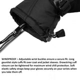 Alpine Swiss Mens Waterproof Ski Mittens 3M Thinsulate Winter Snow Sport Gloves – Black