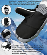 Alpine Swiss Mens Waterproof Ski Mittens 3M Thinsulate Winter Snow Sport Gloves – Camo