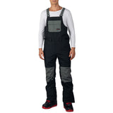 Alpine Swiss Mens Snow Bib 10K Waterproof Ski Overalls Insulated Snowboard Pants – Black