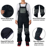 Alpine Swiss Mens Snow Bib 10K Waterproof Ski Overalls Insulated Snowboard Pants – Black