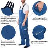 Alpine Swiss Mens Insulated Snow Bib Overalls Waterproof Ski Snowboard Pants – Blue